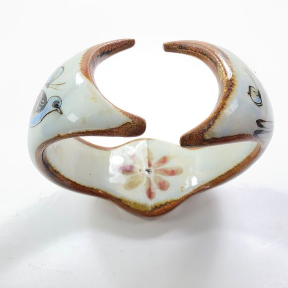 Mexican Folk Art Hand Painted Paschal Candle Holder (candle not included) signed - Picture 5 of 7